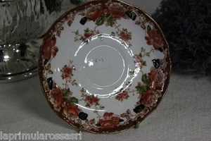 PIATTINO DECORATIVO D'EPOCA IN PORCELLANA BONE CHINA / VINTAGE ENGLISH SAUCER - Picture 1 of 4