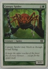 MAGIC THE GATHERING MTG 2003 8th EDITION GREEN CANOPY SPIDER CREATURE CARD