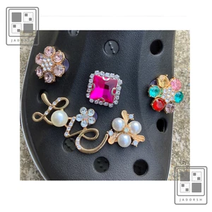 4pc Crocs Charm Luxury Designer Crocs Charms for Croc Premium Bling Jewelry [J] - Picture 1 of 2