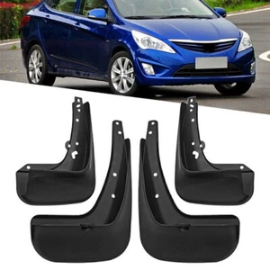 Splash Guards Mudguards Mud Flaps Fit Hyundai Solaris 4-Dr Sedan/Hatchback 11~16 - Picture 1 of 7