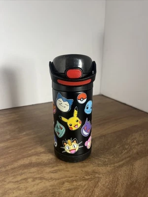 Botella de agua de pajita al vacío de acero inoxidable Pokémon THERMOS FUNTAINER 12 oz Foto 1 de 4