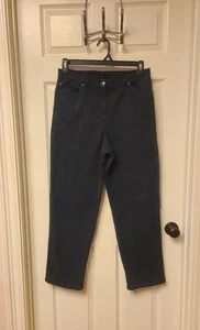 Ruby Rd. Black Denim Jeans Sz 12 Comfort Fit Elastic Stretch Waist Ladies 12 - Picture 1 of 6