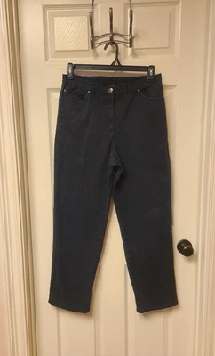 Ruby Rd. Black Denim Jeans Sz 12 Comfort Fit Elastic Stretch Waist Ladies 12 - Image 1 of 4