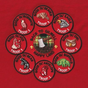 7 Inch WOOD BADGE Jacket Back Patch All 8 Gilwell Patrols Beads Axe Log NEW MINT - Picture 1 of 1