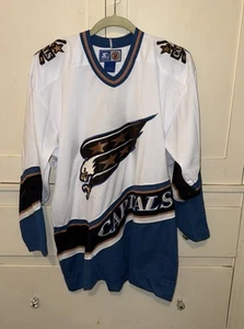 Neu mit Etikett Vintage NHL Starter Washington Capitals Screaming Eagle Trikot Herren M unbedruckt weiß - Bild 1 von 3