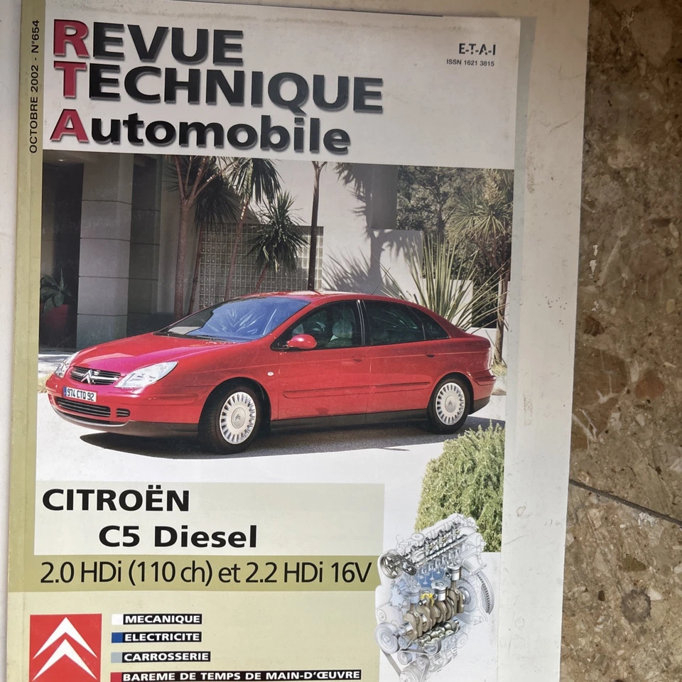 Revue Technique Automobile CITROEN C5 DIESEL 2.0 Hui 2.2 Hdi 16 V - Photo 1/4