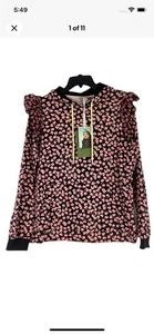NUEVO CON ETIQUETAS Sandy Liang X Target Ditsy Sudadera Floral con Volantes Para Mujer Talla M Mediana - Imagen 1 de 4