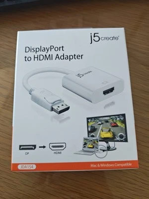 New J5 Create JDA154 DisplayPort to HDMI Adapter for PC and Notebook - Image 1 of 3