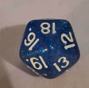 Chessex D20 RPG Dice Blue Borealis? Old Mold Vintage?? - Picture 1 of 5