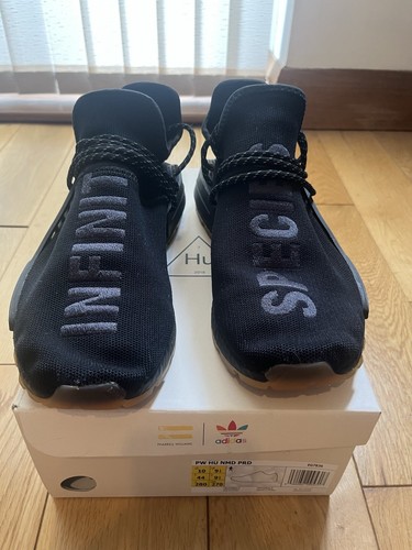 Adidas NMD Hu Trail Pharrell INFINITE SPECIES’ nere da uomo taglia UK 9 5