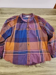 Madewell kariertes Bauern Top Bluse Damen Gr. Small 3/4 Ballonärmel Baumwolle  - Bild 1 von 7