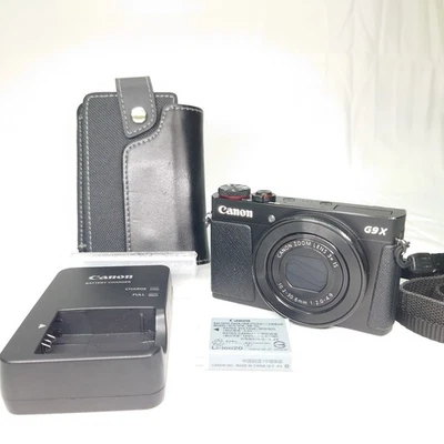 [N.MINT] Canon Powershot G9X Mark II 20.1 MP Digital SLR Camera Black w/Charger - Image 1 of 4