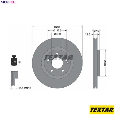 2x BRAKE DISC 92324903 FOR SSANGYONG XLV/SUV TIVOLAN TIVOLI/AIR G16DF 1.6L 4cyl - Image 1 of 4