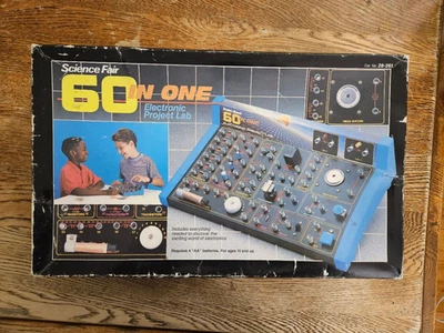 Retro Science Fair/Radio Shack 28-261 60 In One Electronic Project Lab No Earpie - Image 1 of 4