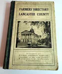 1914 Antik LANCASTER COUNTY, PA Geschäft Bauernhof Verzeichnis Fotos Anzeigen Geneologie - Bild 1 von 12