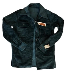 Vintage Cord Hemd Jacke Damen Größe 10 Knopf türkisgrün fällt klein aus - Bild 1 von 8