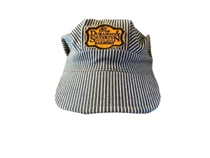 Durango Silverton Railroad Patch Cap Engineer Hat Canvas Striped Denim Size XL - Picture 1 of 10