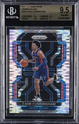 2021-22 PANINI PRIZM PRIZMS PULSAR #282 CADE CUNNINGHAM BGS 9.5 - Image 1 of 2