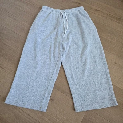 Pantalones de salón ORVIS tejidos para mujer talla L gris cintura elástica cordón recortados pesados Foto 1 de 4