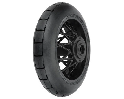 Pro-Line 1/4 Supermoto Rear Tire Pre-Mounted (Black) (1) - Image 1 of 4