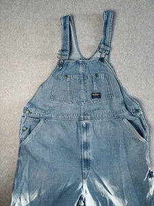 Salopette vintage OshKosh Vestbak Denim adulto taglia 44x30 abbigliamento da lavoro bavaglini leggi! - Foto 1 di 16