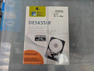 Hitachi Deskstar 4TB SATA 3, 32 MB cache, BRAND NEW / SEALED - Image 1 of 2