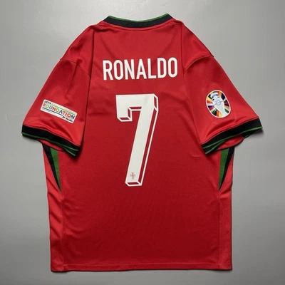 PORTUGAL NIKE 2024/2025 FOOTBALL HOME JERSEY #7 RONALDO SIZE “L” FJ4275-657 - Image 1 of 4