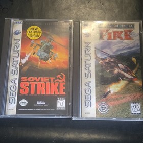 SEGA Soviet Strike + Black Fire Lot of 2 Sega Saturn NTSC-U/C (US/Canada)