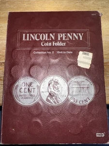 Lincoln Penny Münzordner Sammlung Nr. 2 ab 1946. Enthält 80 Pennies. - Bild 1 von 4