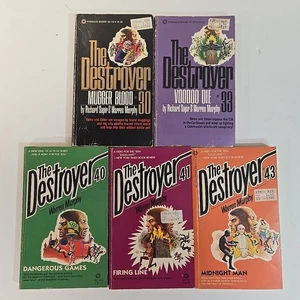 Lot Of 5 The Destroyer By Warren Murphy PBs Pinnacle Books 30 33 40 41 43 - Foto 1 di 4