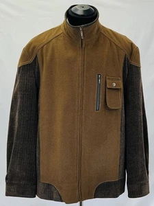 MANTONI Italian Cashmere Mix Men's Classic Brown Jacket SZ 50 R - Picture 1 of 7
