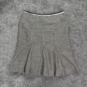 Y2K vintage tweed lace trim midi skirt - Picture 1 of 8