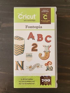 Used Cricut Cartridge - FONTOPIA - CARTRIDGE Unknown Link Status - Picture 1 of 6