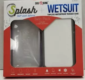 Dog & Bone Splash + Wetsuit Twin Pack Waterproof Case iPhone 7+ ,White/ Purple - Picture 1 of 2