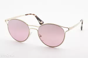 Prada SPR62S ZVN-095 Damen Oval Getönt Sonnenbrille Gestell Gold 53 mm - Bild 1 von 9