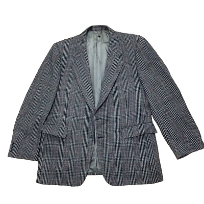 GIVENCHY for Chequers Wool Tweed Blazer Men 42 Academy Plaid Jacket Sport Coat - Image 1 of 4