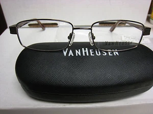 VAN HEUSEN EYEGLASS FRAMES Style   H111 BROWN   55-17-140  With Generic Case - Picture 1 of 4
