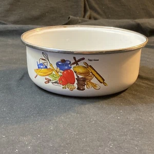 Happy Kitchen Emaille Metall Schüssel Küchenutensilien Design 5,75" - Bild 1 von 9