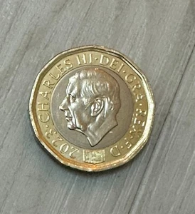 Doppelseitige Münze King Charles £1 Köpfe / Schwänze auf beiden Seiten - gleiche Seite Münze - Bild 1 von 5