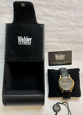 WOHLER GOETHE MENS AUTOMATIC BLACK GOLD STAINLESS STEEL WATER RESISTANT WATCH