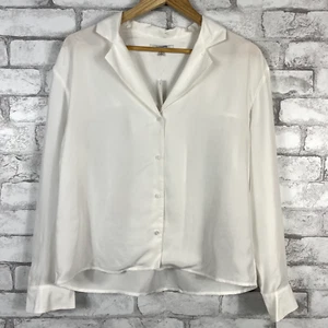 MADEWELL Camicia donna bianca con bottoni 100% seta nuova con etichette MEDIA NM441 - Foto 1 di 6