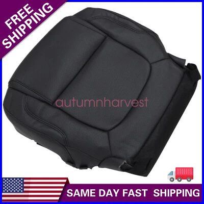 Replacement For Ford Explorer 2011-2015 Driver Bottom Leather Seat Cover Black - Image 1 of 4