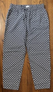 J Crew Pants 4 Linen Cotton Bottoms Ankle Capri Tapered Leg Elastic Waist Chino - Picture 1 of 5