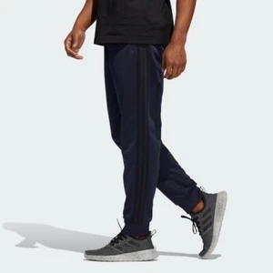 Adidas Men's 3 Stipe Tricot Track Pants with Side Pockets Small Legend Ink/Black - Picture 1 of 6