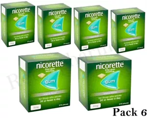 Nicorette Chewing Gum Original 2mg Quantity 210 x 6 Boxes Expiry March 2027 - Picture 1 of 2