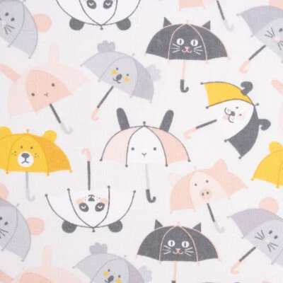 Baumwollstoff Parapluie Regenschirm Tiergesicht bunt 1,40m Breite - Bild 1 von 4