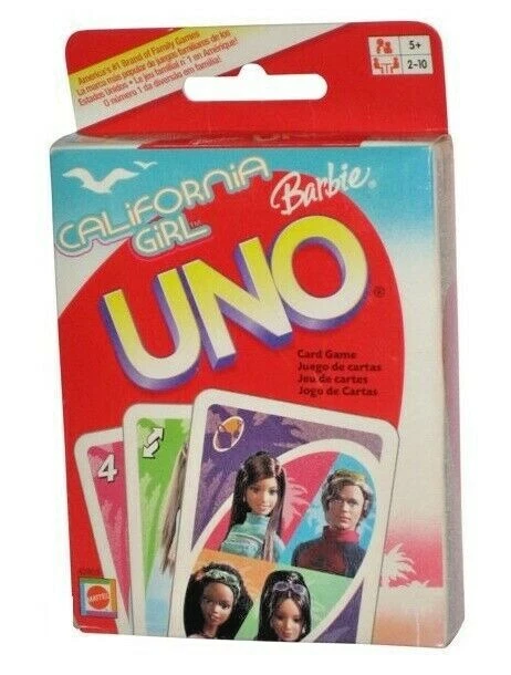 BARBIE CARD GAME CALIFORNIA GIRL UNO FACTORY SEALED NEW - Image 1 of 1