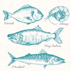BIG CATCH Fish Beverage Napkins 20pcs Fishing Napkins, Coastal Cocktail Napkins - Picture 1 of 6