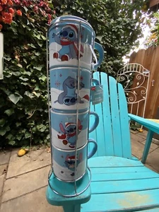 NUEVO JUEGO DE TAZAS DE CERÁMICA DE TÉ DE TÉ DE CERÁMICA LILO Y PUNTADA DE NAVIDAD LILO APILABLE - Imagen 1 de 12
