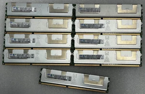 9 x Samsung M393B1K70BH1-CF8 72GB 9x8GB RAM PC3 - 8500R 2Rx4 Server Memory - Picture 1 of 3